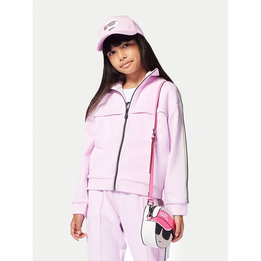 Karl Lagerfeld Kids Bluza Z30483 S Różowy Regular Fit ze sklepu MODIVO w kategorii Bluzy dziewczęce - zdjęcie 183946485