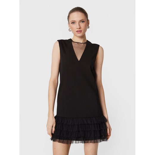 TWINSET Sukienka koktajlowa 231TP2051 Czarny Relaxed Fit ze sklepu MODIVO w kategorii Sukienki - zdjęcie 183946498