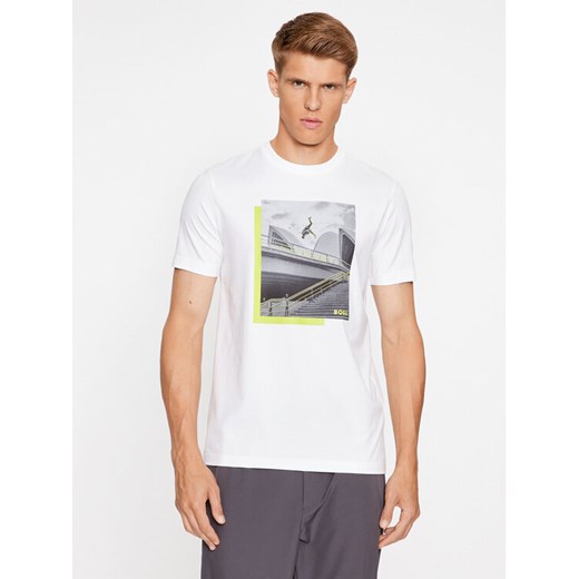 Boss T-Shirt Tee 10 50507028 Biały Regular Fit ze sklepu MODIVO w kategorii T-shirty męskie - zdjęcie 183946668