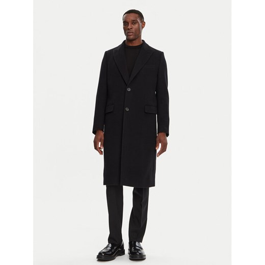 Dolce&Gabbana Płaszcz wełniany G036IT HUMJ2 Czarny Regular Fit ze sklepu MODIVO w kategorii Płaszcze męskie - zdjęcie 183946726