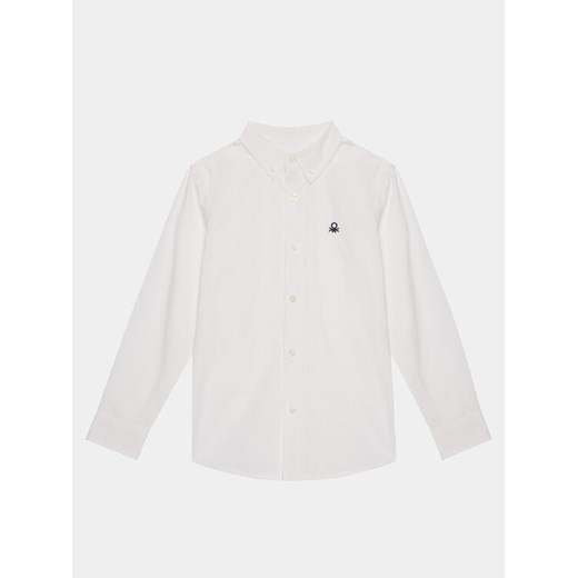 United Colors Of Benetton Koszula 54AZCQ00R Biały Regular Fit ze sklepu MODIVO w kategorii Koszule chłopięce - zdjęcie 183946759