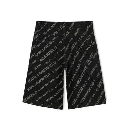 Karl Lagerfeld Kids Szorty jeansowe Z30415 S Czarny Regular Fit ze sklepu MODIVO w kategorii Spodenki chłopięce - zdjęcie 183946798