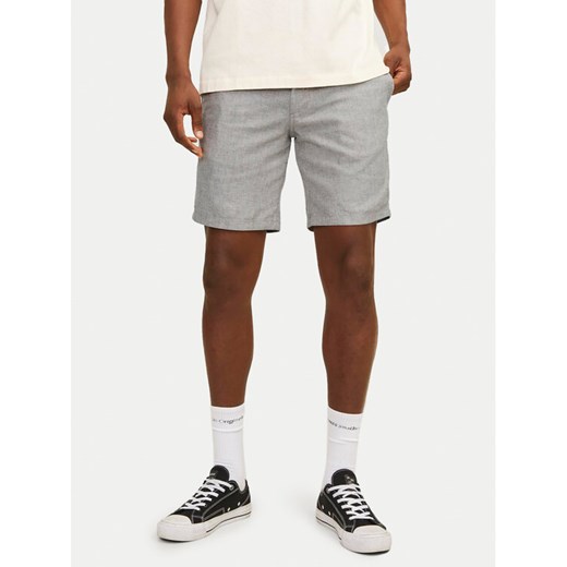 Jack&Jones Szorty materiałowe Jpstdave 12229629 Szary Regular Fit ze sklepu MODIVO w kategorii Spodenki męskie - zdjęcie 183946818