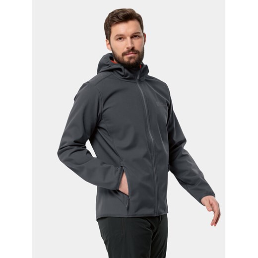 Jack Wolfskin Kurtka softshell Bornberg Hoody 1307471 Czarny Regular Fit ze sklepu MODIVO w kategorii Kurtki męskie - zdjęcie 183946848