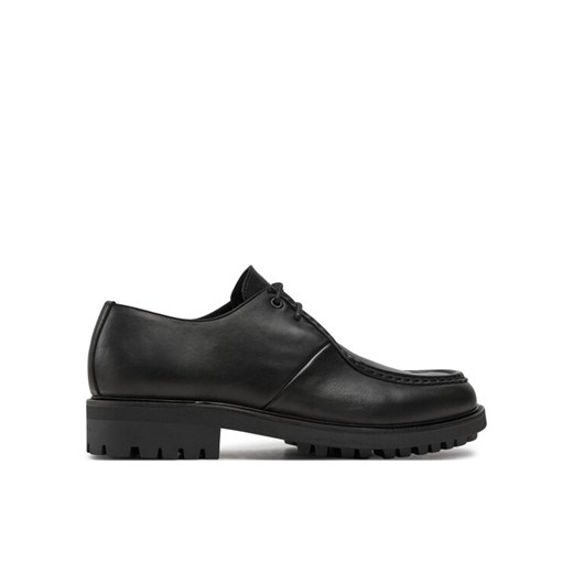 Calvin Klein Półbuty Apron Lace Up Lth HM0HM01535 Czarny ze sklepu MODIVO w kategorii Buty eleganckie męskie - zdjęcie 183946935