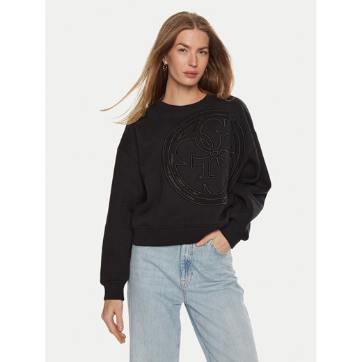 Guess Bluza W4BQ07 K9Z21 Czarny Regular Fit ze sklepu MODIVO w kategorii Bluzy damskie - zdjęcie 183946978