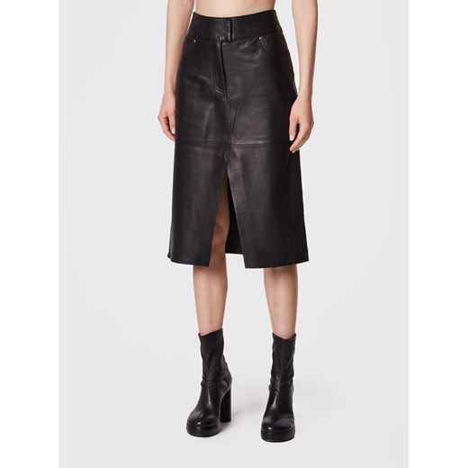Notes Du Nord Spódnica skórzana Emma 12806 Czarny Slim Fit ze sklepu MODIVO w kategorii Spódnice - zdjęcie 183947005