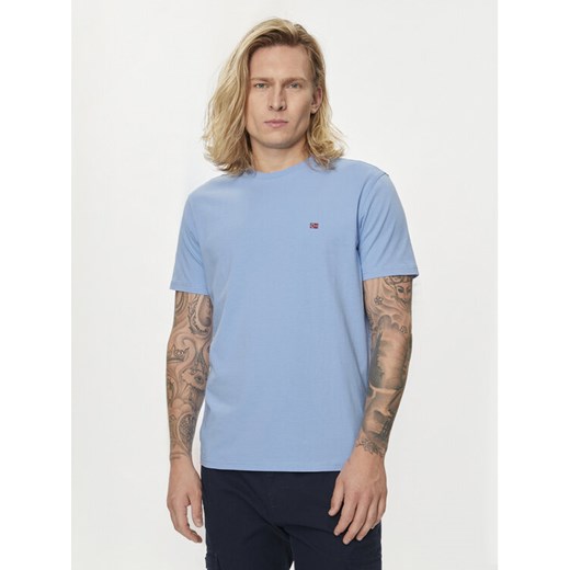 Napapijri T-Shirt Salis NP0A4H8D Błękitny Regular Fit Napapijri M MODIVO