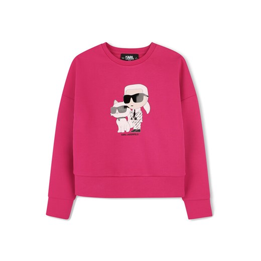 Karl Lagerfeld Kids Bluza Z30472 D Różowy Regular Fit ze sklepu MODIVO w kategorii Bluzy dziewczęce - zdjęcie 183947076