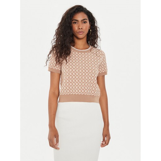 Guess Sweter Ashley W4YR07 Z3FG0 Beżowy Regular Fit Guess XS MODIVO