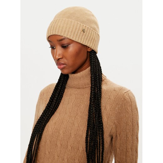 LAUREN RALPH LAUREN Czapka 454960057005 Beżowy ze sklepu MODIVO w kategorii Czapki zimowe damskie - zdjęcie 183947169