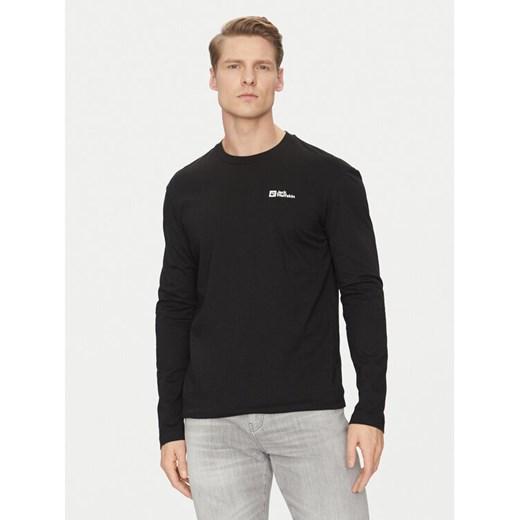 Jack Wolfskin Longsleeve Essential Longsleeve 1808821 Czarny Regular Fit ze sklepu MODIVO w kategorii T-shirty męskie - zdjęcie 183947175