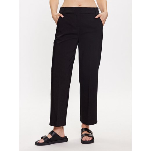 Fransa Spodnie materiałowe 20611919 Czarny Slim Fit ze sklepu MODIVO w kategorii Spodnie damskie - zdjęcie 183947216