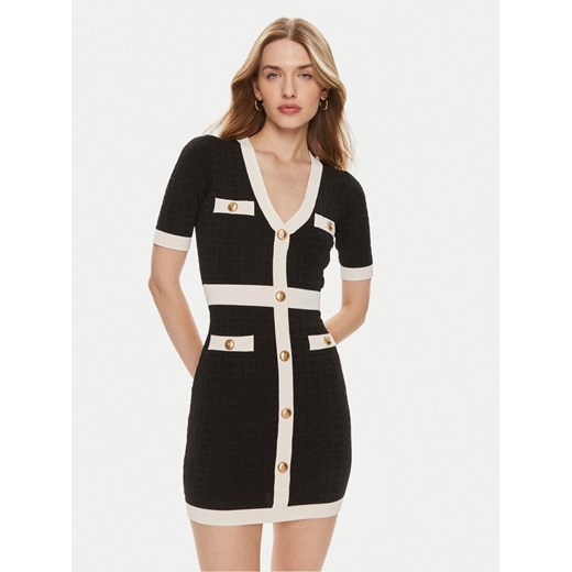 Elisabetta Franchi Sukienka koktajlowa AM-81B-42E3-V450 Czarny Slim Fit ze sklepu MODIVO w kategorii Sukienki - zdjęcie 183947225