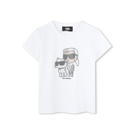 Karl Lagerfeld Kids T-Shirt Z30489 D Biały Regular Fit ze sklepu MODIVO w kategorii T-shirty chłopięce - zdjęcie 183947246