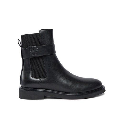 Tory Burch Sztyblety Double T Chelsea Boot 152831 Czarny ze sklepu MODIVO w kategorii Botki - zdjęcie 183947269