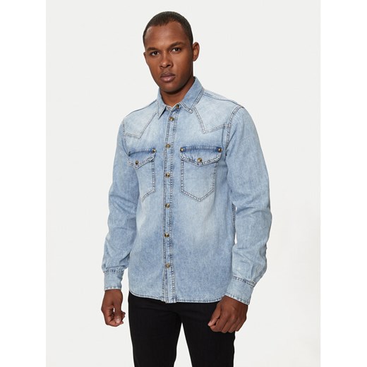 Versace Jeans Couture Koszula jeansowa 76GAL250 Niebieski Regular Fit ze sklepu MODIVO w kategorii Koszule męskie - zdjęcie 183947278