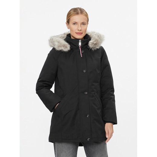 Tommy Hilfiger Parka WW0WW39864 Czarny Regular Fit ze sklepu MODIVO w kategorii Kurtki damskie - zdjęcie 183947299