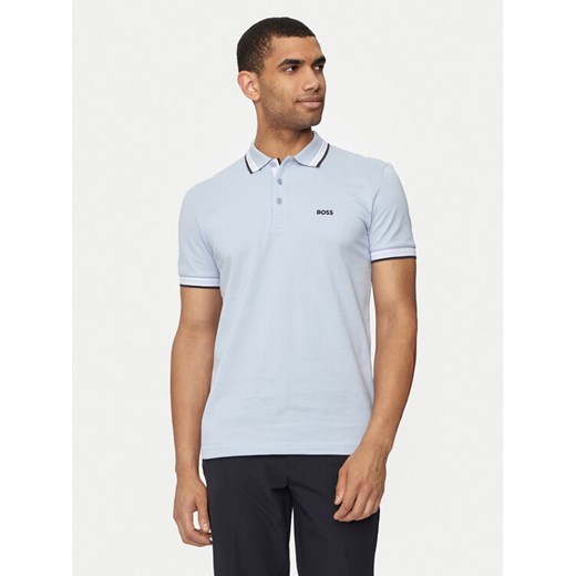 Boss Polo Paddy 50469055 Niebieski Regular Fit ze sklepu MODIVO w kategorii T-shirty męskie - zdjęcie 183947358