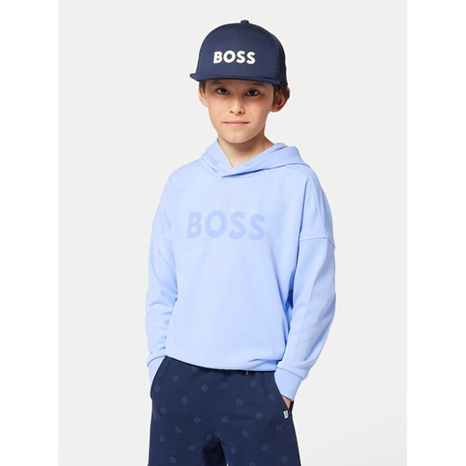 BOSS Bluza J52028 M Błękitny Loose Fit ze sklepu MODIVO w kategorii Bluzy chłopięce - zdjęcie 183947375
