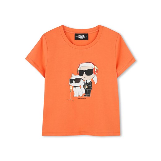 Karl Lagerfeld Kids T-Shirt Z30492 D Pomarańczowy Regular Fit ze sklepu MODIVO w kategorii T-shirty chłopięce - zdjęcie 183947516