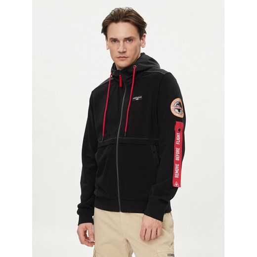 Aeronautica Militare Bluza 241FE1863J631 Czarny Regular Fit ze sklepu MODIVO w kategorii Bluzy męskie - zdjęcie 183947558
