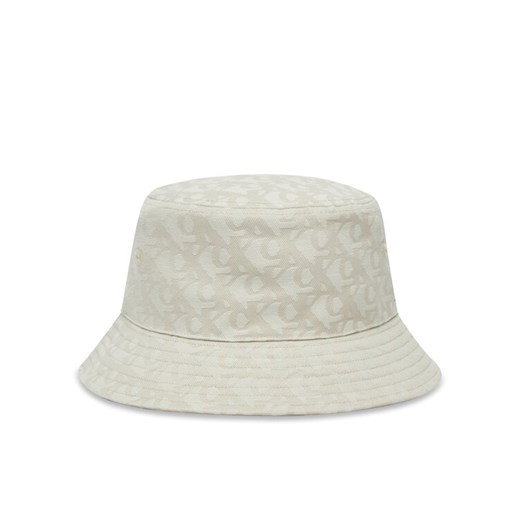 Calvin Klein Kapelusz Logo Jacquard Bucket Hat LV04K5059G Beżowy ze sklepu MODIVO w kategorii Kapelusze damskie - zdjęcie 183947599