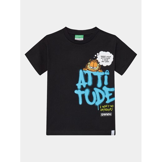 United Colors Of Benetton T-Shirt 3096C10KM Czarny Regular Fit United Colors Of Benetton 180 MODIVO
