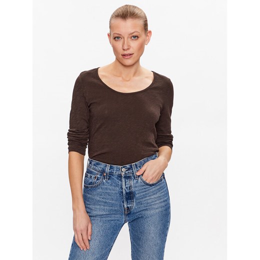 Marc O'Polo Bluzka 302226152515 Brązowy Regular Fit ze sklepu MODIVO w kategorii Bluzki damskie - zdjęcie 183947745