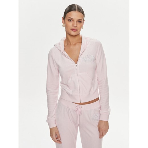 Juicy Couture Bluza Heritage Dog JCBAS223813 Różowy Slim Fit Juicy Couture S MODIVO