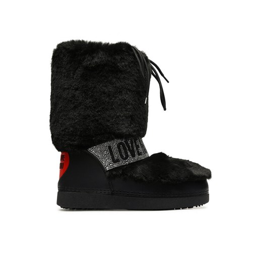 LOVE MOSCHINO Śniegowce JA24222G0HJW0000 Czarny ze sklepu MODIVO w kategorii Śniegowce damskie - zdjęcie 183947768