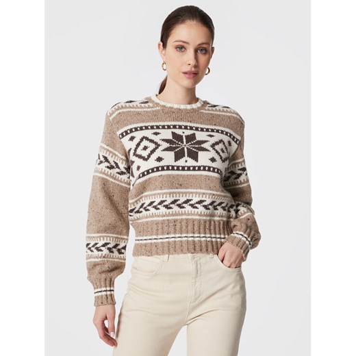 Polo Ralph Lauren Sweter 211881628 Beżowy Regular Fit ze sklepu MODIVO w kategorii Swetry damskie - zdjęcie 183947785