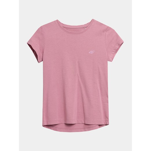 4F T-Shirt 4FJAW23TTSHF0816 Różowy Regular Fit ze sklepu MODIVO w kategorii Bluzki dziewczęce - zdjęcie 183947835