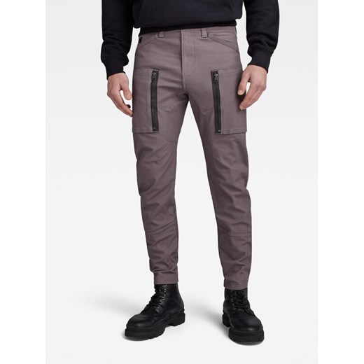 G-Star Raw Spodnie materiałowe Zip Pkt 3D D21975-D504-G077 Szary Skinny Fit ze sklepu MODIVO w kategorii Spodnie męskie - zdjęcie 183947906