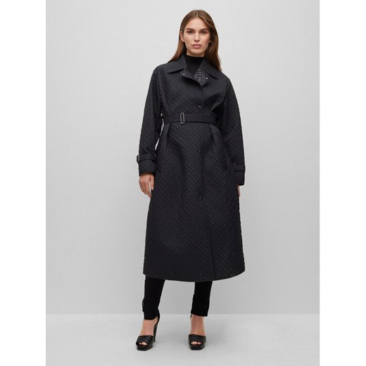 Boss Trencz Pelkate 50494220 Czarny Regular Fit ze sklepu MODIVO w kategorii Płaszcze damskie - zdjęcie 183947937