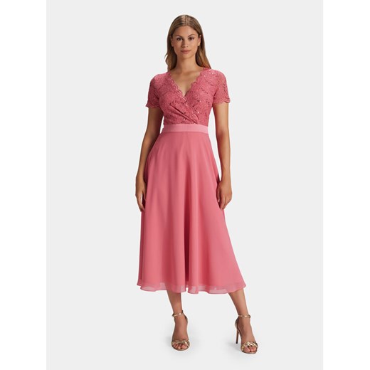 Swing Sukienka koktajlowa 5AG11100 Różowy Regular Fit ze sklepu MODIVO w kategorii Sukienki - zdjęcie 183947946