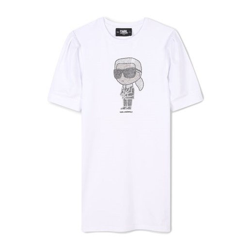 Karl Lagerfeld Kids Sukienka codzienna Z30458 D Biały Regular Fit ze sklepu MODIVO w kategorii Sukienki niemowlęce - zdjęcie 183947969