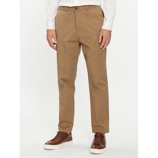 Selected Homme Spodnie materiałowe X-Miles 16085174 Brązowy Slim Tapered Fit ze sklepu MODIVO w kategorii Spodnie męskie - zdjęcie 183947987