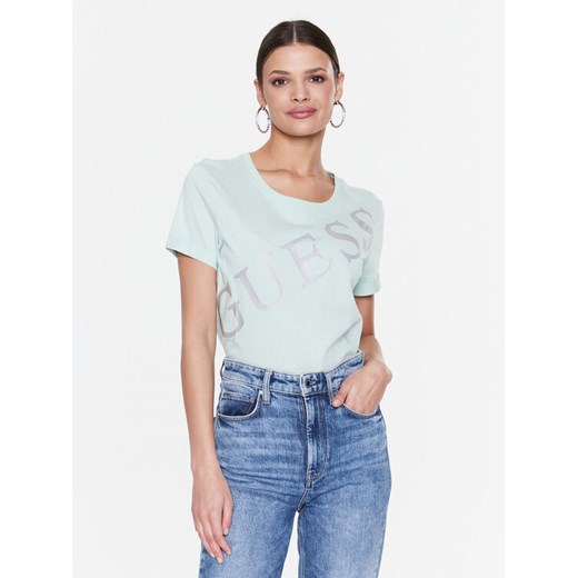 Guess T-Shirt Benita W3RI27 JA914 Zielony Regular Fit Guess S MODIVO