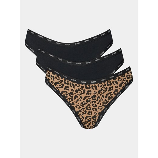 Guess Komplet 3 par stringów O4GG23 K6YW1 Brązowy ze sklepu MODIVO w kategorii Majtki damskie - zdjęcie 183948089