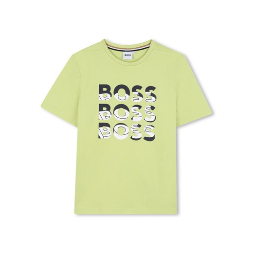 BOSS T-Shirt J52038 D Zielony Regular Fit ze sklepu MODIVO w kategorii T-shirty chłopięce - zdjęcie 183948155