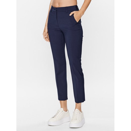 Weekend Max Mara Spodnie materiałowe Canon 2351361739 Granatowy Regular Fit ze sklepu MODIVO w kategorii Spodnie damskie - zdjęcie 183948157