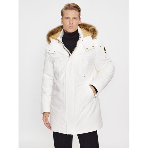Moose Knuckles Kurtka puchowa Stag Lake Parka Écru Regular Fit ze sklepu MODIVO w kategorii Kurtki męskie - zdjęcie 183948166