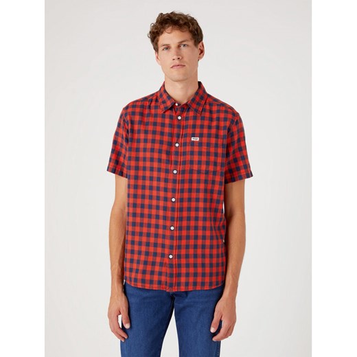 Wrangler Koszula W5K02L114 112337484 Czerwony Regular Fit ze sklepu MODIVO w kategorii Koszule męskie - zdjęcie 183948227
