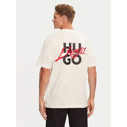 Hugo T-Shirt Dlogotee 50527926 Écru Relaxed Fit L MODIVO