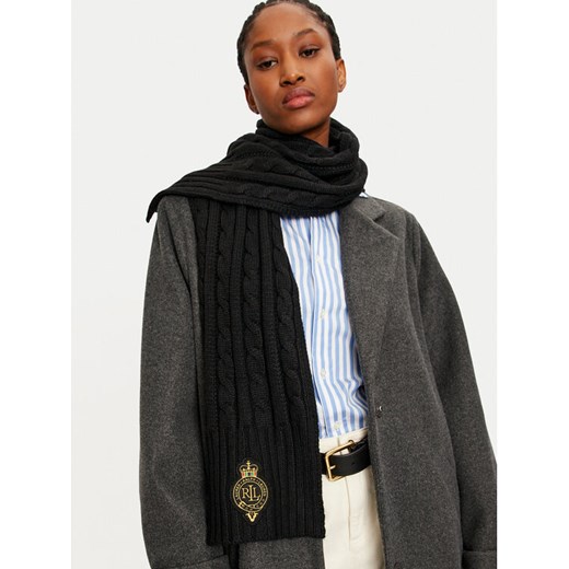 LAUREN RALPH LAUREN Szalik 454960071002 Czarny ze sklepu MODIVO w kategorii Szaliki i chusty damskie - zdjęcie 183948269