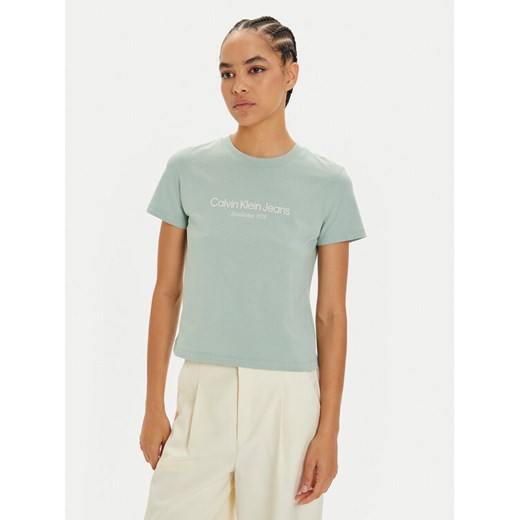 Calvin Klein Jeans T-Shirt Institutional J20J224914 Niebieski Regular Fit L MODIVO