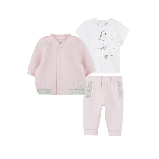 Karl Lagerfeld Kids Komplet dresowy Z30521 M Różowy Regular Fit ze sklepu MODIVO w kategorii Komplety niemowlęce - zdjęcie 183948348