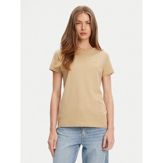 BOSS T-Shirt C_Esogo_1 50506973 Beżowy Slim Fit ze sklepu MODIVO w kategorii Bluzki damskie - zdjęcie 183948386