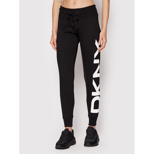 DKNY Sport Spodnie dresowe DP1P1947 Czarny Regular Fit ze sklepu MODIVO w kategorii Spodnie damskie - zdjęcie 183948416